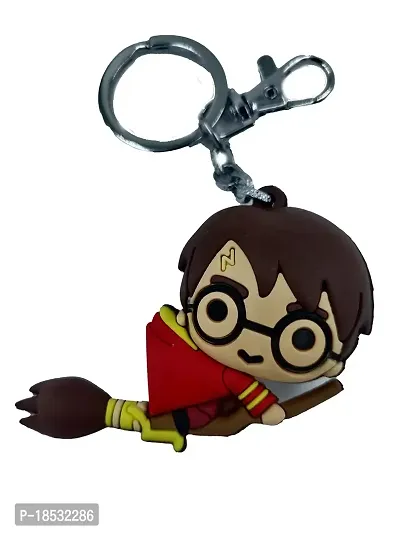 RACE MINDS Premium Action Character 3D Rubber Silicone Keychain Parent For Car  Bike Gifting With Key Ring Anti-Rust (Pack Of 1) (Harry Potter, 1)