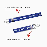 RACE MINDS Combo of 2 Bike Fabric Lanyard Tag 18 inches  7 inches Locking Keychain for Bikes Classic Bike Keychain Key Holder(2Pcs.) (Dio Blue)-thumb2