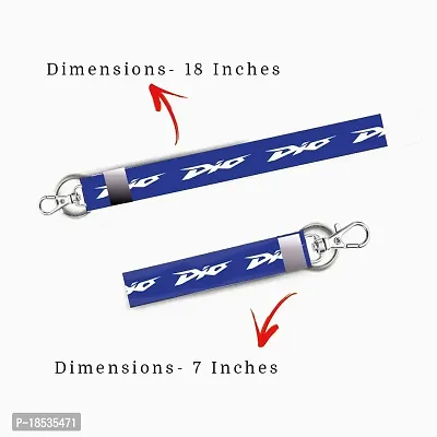 RACE MINDS Combo of 2 Bike Fabric Lanyard Tag 18 inches  7 inches Locking Keychain for Bikes Classic Bike Keychain Key Holder(2Pcs.) (Dio Blue)-thumb3