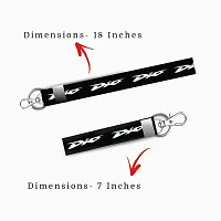 RACE MINDS Combo of 2 Bike Fabric Lanyard Tag 18 inches  7 inches Locking Keychain for Bikes Classic Bike Keychain Key Holder(2Pcs.) (Dio Black)-thumb1