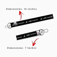 RACE MINDS Combo of 2 Bike Fabric Lanyard Tag 18 inches  7 inches Locking Keychain for Bikes Classic Bike Keychain Key Holder(2Pcs.) (Activa)-thumb1