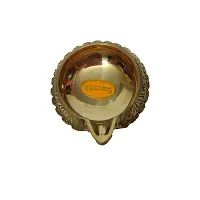 RACE MINDS Traditional Brass Kuber Vilakku Diya Puja Deepak Diya, Oil Lamp for Home Decoration, Pooja and Diwali(DV02) (Size 4 4.5X5.5X3 cm, 1)-thumb3