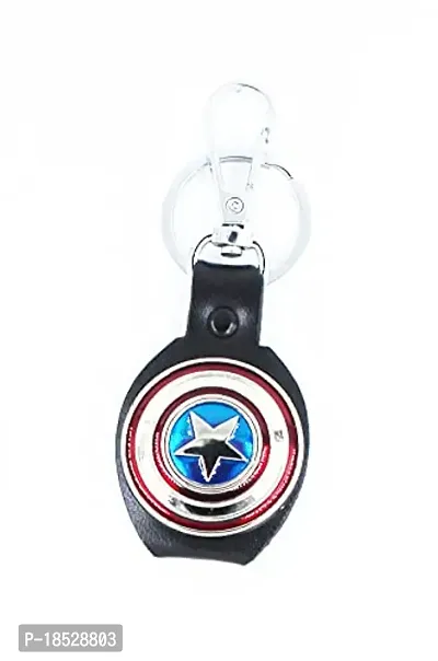 RACE MINDS Captain America Rubber Single Sided Keychain For Bike And Car - (Multicolor)