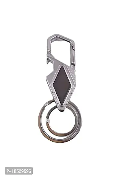 RACE MINDS Metal Keychain for Men Stylish Or Girl Key Double Ring Hook Keychain Holder for Bikes Car Keychains-010