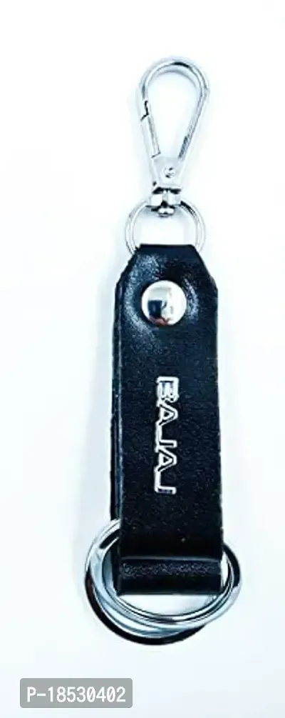 RACE MINDS Bajaj Leather Keyring, Keychain, Key Po