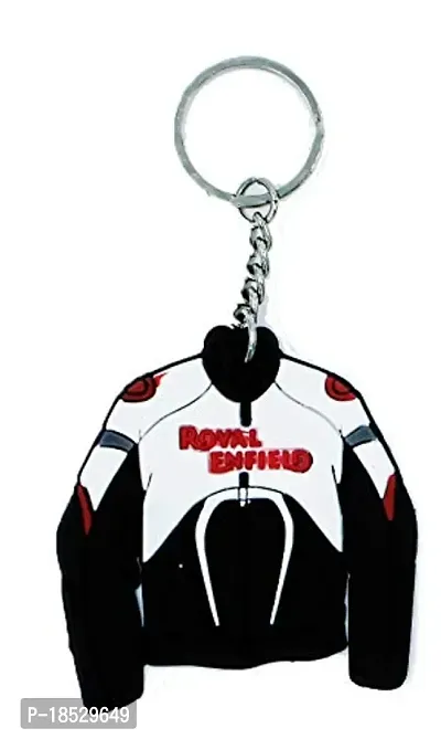 RACE MINDS Rubber Single Sided Re Jacket Keychain For Car And Bike-thumb0