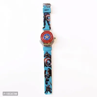 RACE MINDS Kids Analog Watch Multi Color Dial Kids Watch for Boys and Girls Cartoon Watches for Kids Boy/Girl (Sky Blue)-thumb0