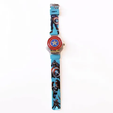 RACE MINDS Kids Analog Watch Multi Color Dial Kids Watch for Boys and Girls Cartoon Watches for Kids Boy/Girl (Sky Blue)