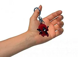 RACE MINDS Premium Action Character 3D Rubber Silicone Keychain Parent For Car  Bike Gifting With Key Ring Anti-Rust (Pack Of 1) (Deadpool, 1)-thumb1