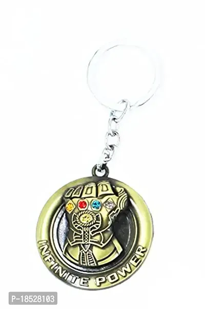 RACE MINDS Infinite Power Metal Single Side Fancy Keychain For Bike And Car - (Multicolor)