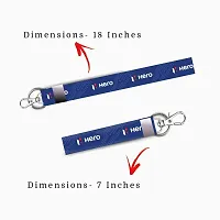 RACE MINDS Combo of 2 Bike Fabric Lanyard Tag 18 inches  7 inches Locking Keychain for Bikes Classic Bike Keychain Key Holder(2Pcs.) (Hero Blue)-thumb1