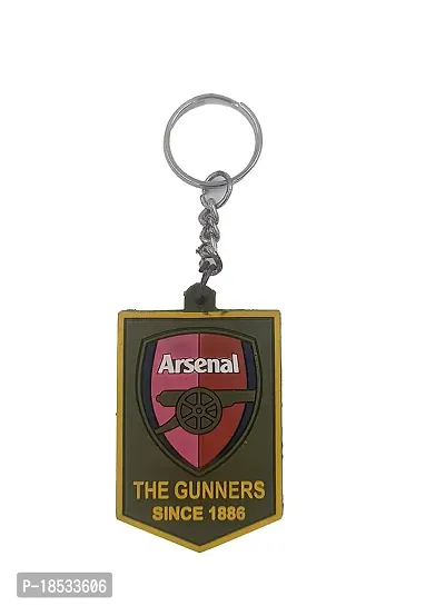 RACE MINDS Best Qulity Double Sided Soft Rubber Key Chain/Key Ring (Arsenal)