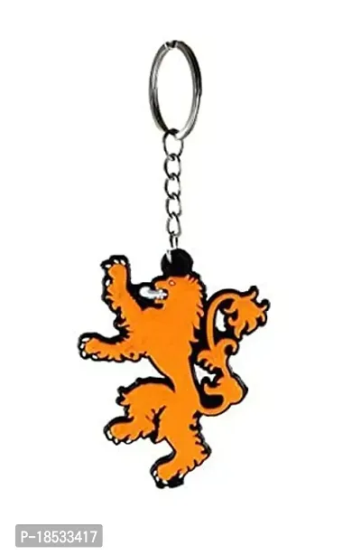 RACE MINDS Best Qulity Double Sided Soft Rubber Key Chain/Key Ring (Lion)