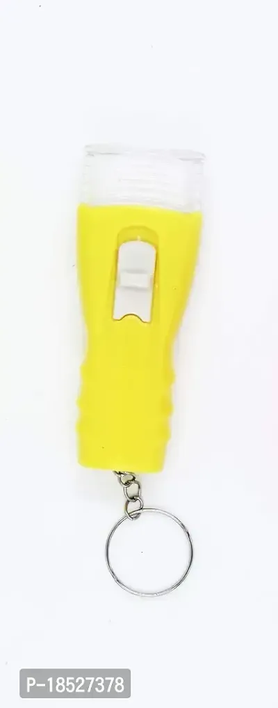 RACE MINDS Plastic Tourch Light Keychain for Car and Bike, (30 x 13 x 75 mm, Yellow)-thumb0