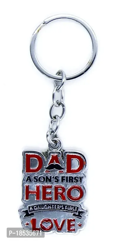 RACE MINDS Metal Dad A sons first hero keyring for Bikes Scooters Keychain Keyring Key Chain Key Ring for Boys, Girls, Men, Women-thumb0