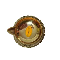 RACE MINDS Traditional Brass Kuber Vilakku Diya Puja Deepak Diya, Oil Lamp for Home Decoration, Pooja and Diwali(DV02) (Size 4 4.5X5.5X3 cm, 1)-thumb1