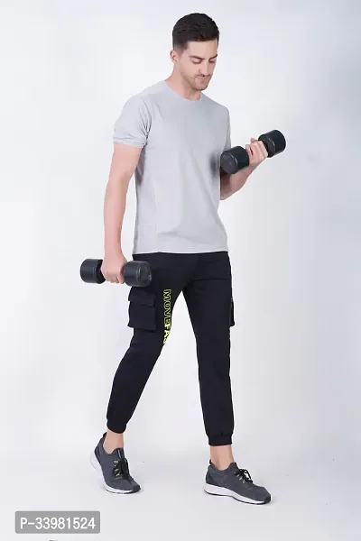 EL Joggers Track Move Black Pants Stylish Trouser for Men Fashionable Lower-thumb0