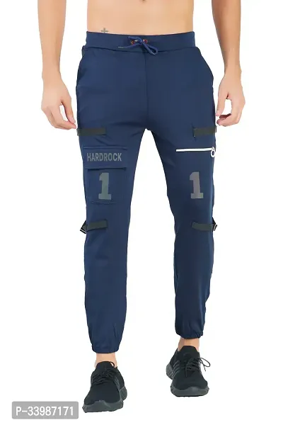 EL Joggers Hardrock Blue Pants Trouser Cotton For Men's Stylish And Fashionable Lower-thumb2