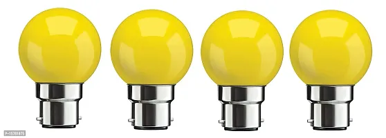 SYSKA SKC-0.5W-Y Base B22 0.5-Watt LED Glass Bulb (Pack of 4, Yellow)-thumb0