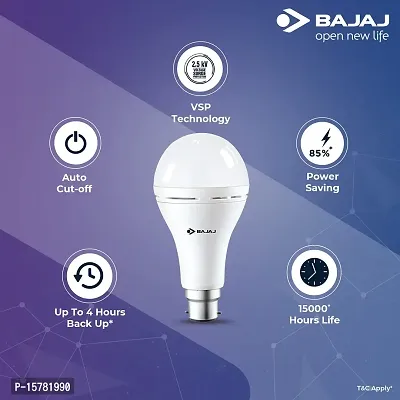 Bajaj 9W B22D Led White Inverter Lamp, (830328)-thumb5