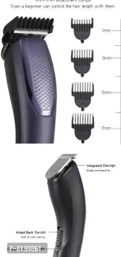 Beard grooming experience with a protective trim provided by blade tips on the smart trimmer.-thumb0