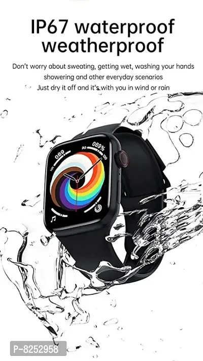 I 7 Pro Max Smart Watch 3 Style of Menu, Bluetooth Call, Heart Rate, Step Counting, Music, Blood Pressure, Jumping Stopwatch,Sleep Mode,Other Sports Modes ,Facebook,Twitter for Unisex
