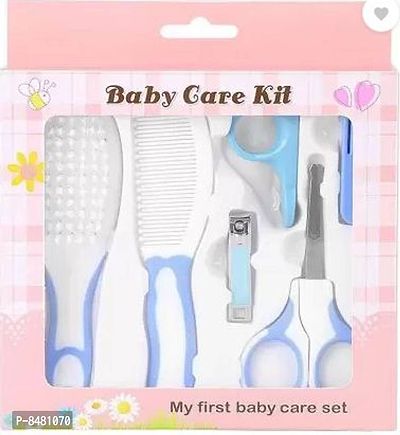 Baby Grooming Kit Infant Nursery Set Manicure Set Newborn Healthcare Kits Child Care Baby Nail Clipper with Cover, Scissor with Cover, Brush Comb Cleaning Sets