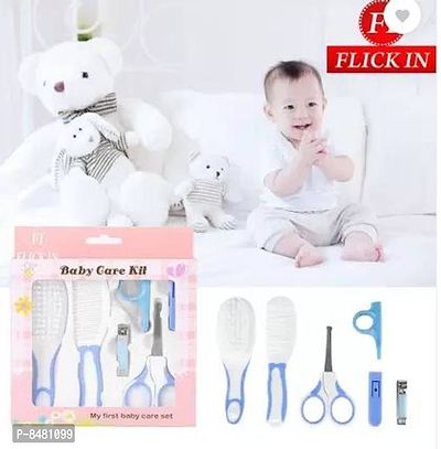 Baby Grooming Kit | Hair Brush amp; Manicure Set for Toddler Soft Bristles Brush | with Scissors/Nail Clipper | Healthcare Daily Hygiene Set | Kids Gift Travel Bath for Boy Girl - Set of 5-thumb0