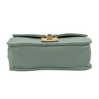 Stylish Green Artificial Leather Solid Handbags For Women-thumb1