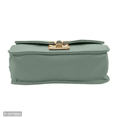 Stylish Green Artificial Leather Solid Handbags For Women-thumb2