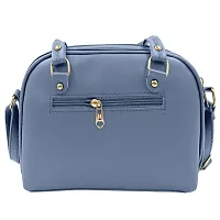 Stylish Blue Artificial Leather Solid Handbags For Women-thumb1