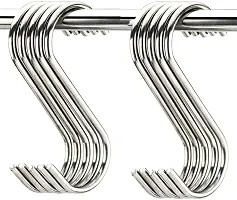 Blendmix Heavy Duty S Shaped Metal Hook Hanging Hangers Hooks for Kitchen, Bathroom, Bedroom and Office, Pan, Pot, Coat, Bag, Plants (Silver, 3.25 inch/4mm) - Pack of 5-thumb4