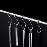 Blendmix 3.25 Inch Heavy Duty Stainless Steel S Shaped Hanging Hooks (Pack of 8, Silver)-thumb3