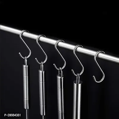 Blendmix 3.25 Inch Heavy Duty Stainless Steel S Shaped Hanging Hooks (Pack of 8, Silver)-thumb4