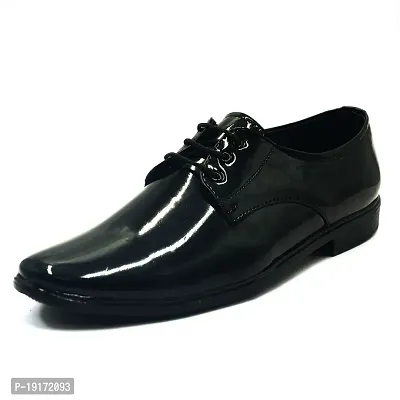 Stylish Black Synthetic Leather Formal Shoes For Men