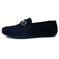 Stylish Blue Velvet Formal Shoes For Men-thumb1