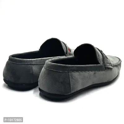 Stylish Grey Velvet Formal Shoes For Men-thumb5