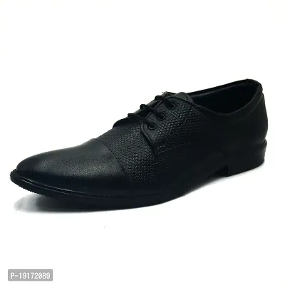 Stylish Black Synthetic Leather Formal Shoes For Men-thumb0