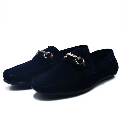 Stylish Blue Velvet Formal Shoes For Men