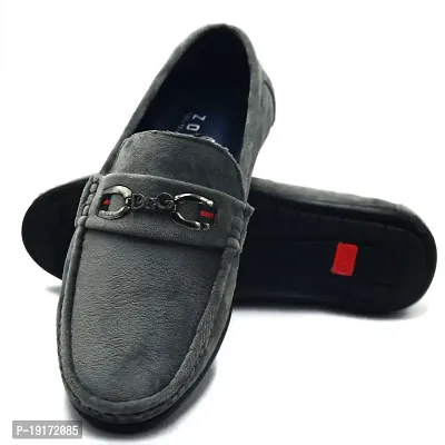 Stylish Grey Velvet Formal Shoes For Men-thumb3