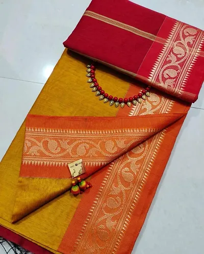 Fancy Silk Saree With Blouse Piece For Women