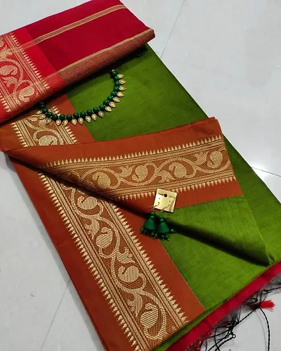 Soft Cotton Silk Sarees With Blouse Piece