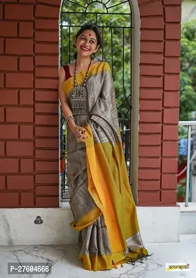 Classic Cotton Saree with Blouse piece for women-thumb0