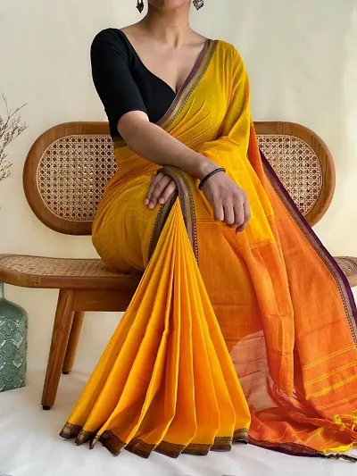 Elegant Cotton Saree with Blouse piece 