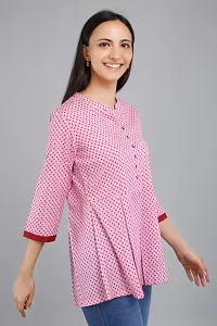 VAPPS Printed Cotton Flared Tunic for Women/Girls (Yellow, Pink, Red)-thumb4