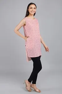 VAPPS Cotton Zig Zag Print Sleeveless Tunic for Women/Girls (Sky Blue,Grey,Red,Yellow)-thumb1