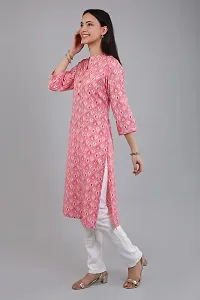 VAPPS Women's Cotton Printed Kurti || Girl Comfortable Casual Formal Office wear Fashionable Stylish Long Kurti 3/4 Sleeve-thumb3