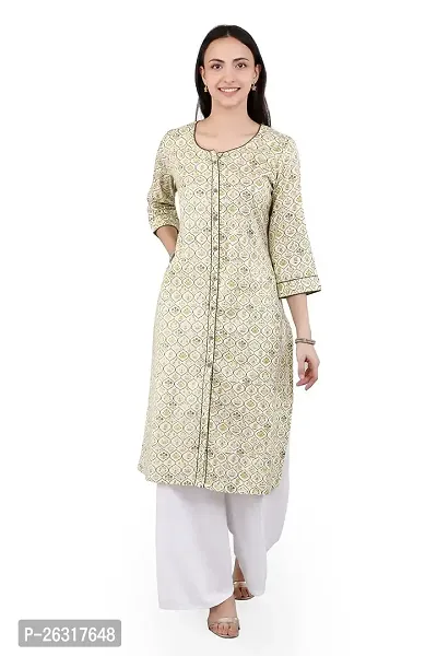 VAPPS Cotton A Line Printed Kurti for Women  Girls-thumb0