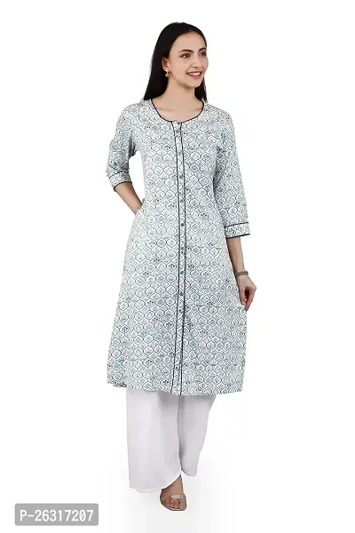 VAPPS Cotton A Line Printed Kurti for Women  Girls