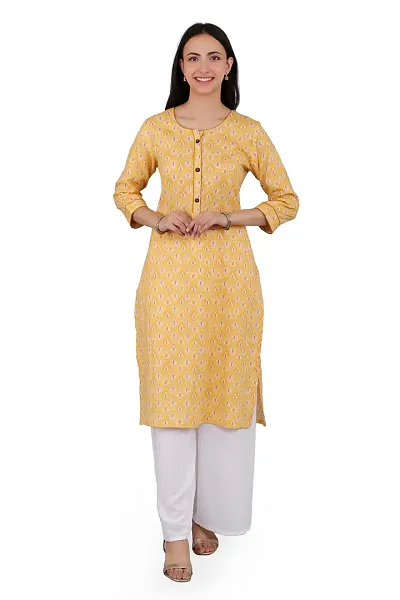 VAPPS Women Kurti || Girl Comfortable Casual Formal Office wear Fashionable Stylish Long Kurti 3/4 Sleeve